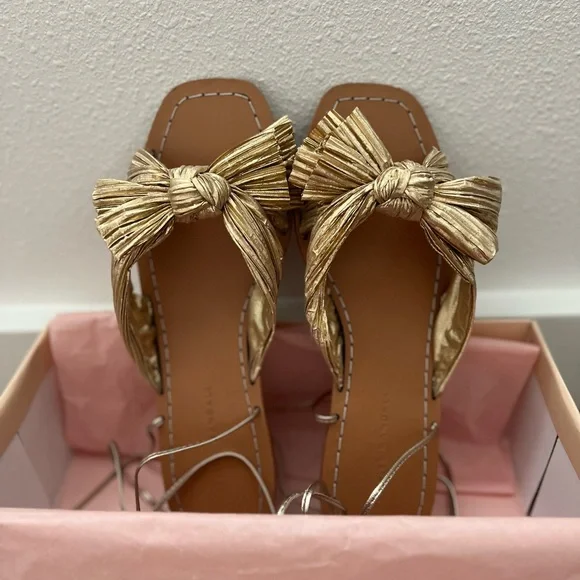Loeffler Randall Peony Platinum Sandals, size 9 - Picture 3 of 8